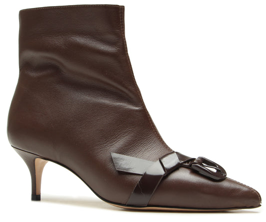 Tronchetto Vicenza marrone tacco kitten