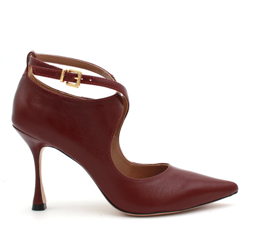 Décolleté Vicenza tacco alto bordeaux