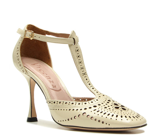 Sandalo Vicenza tacco alto off white