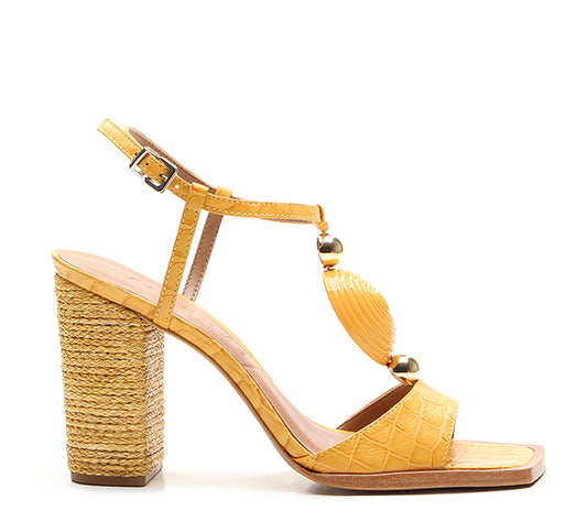 BARILOCHE YELLOW CROCO SANDAL