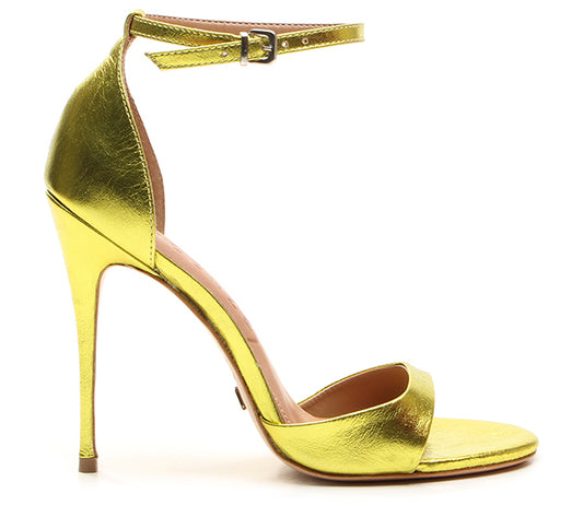 LIME GREEN SILVER SANDAL
