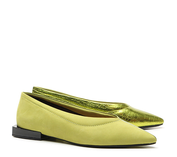 DOUBLE FACE LOAFER: LIME GREEN
